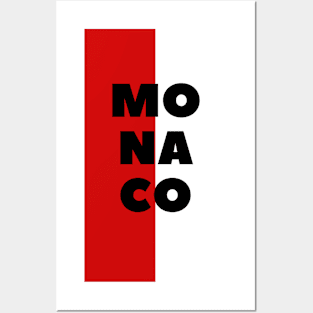 Monaco City in Monaco Flag Vertical Posters and Art